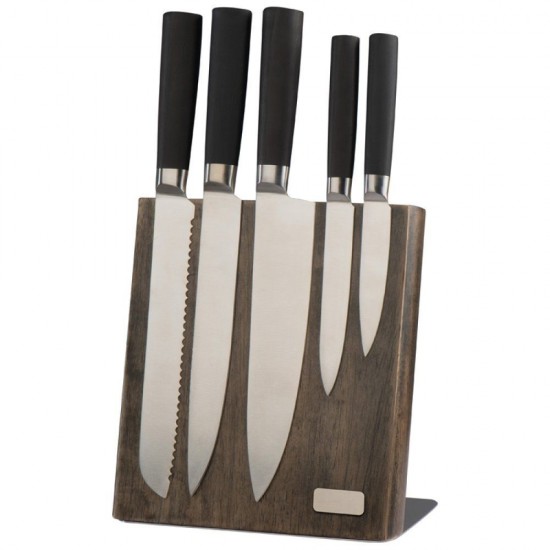 Набір кухонних ножів чорний - 8079103