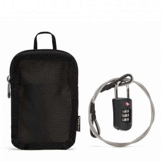 Замок кодовий Pacsafe Prosafe 1000 зі сталевим тросом чорний - 10261100