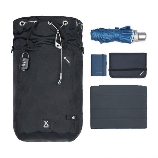 Сумка через плече - речовий мішок антизлодій Pacsafe Travelsafe X15 чорний - 10483100