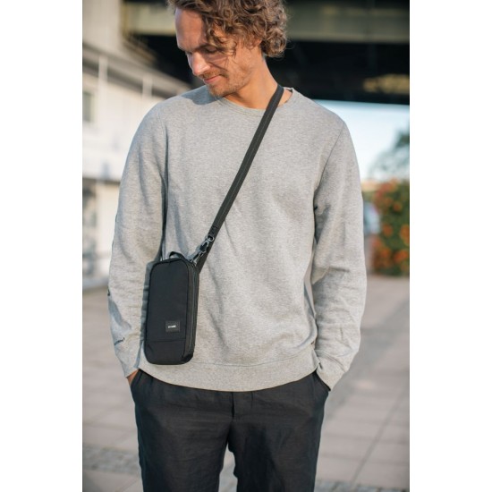 Гаманець антизлодій Pacsafe RFIDsafe Tech crossbody чорний - 11060100