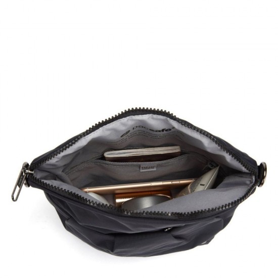Сумка через плече жіноча антизлодій Pacsafe Citysafe CX Convertible Crossbody чорний еконіл - 20405138