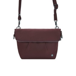 Сумка через плече жіноча антизлодій Pacsafe Citysafe CX Convertible Crossbody бордовий - 20405319