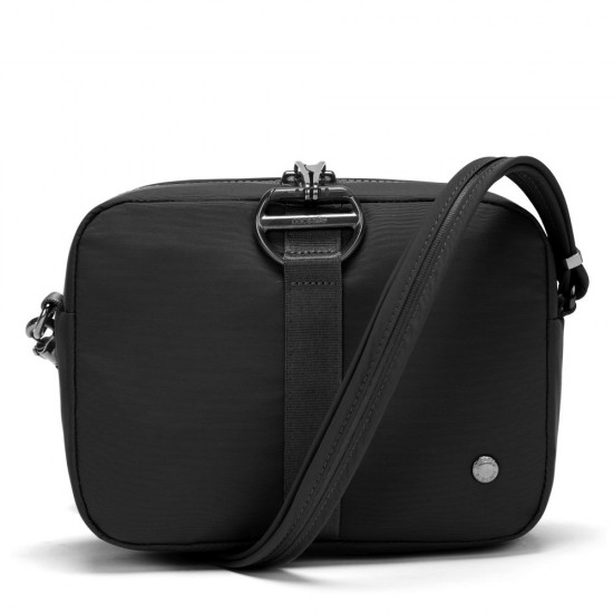 Сумка через плече жіноча антизлодій Pacsafe Citysafe CX square Crossbody чорний - 20436138