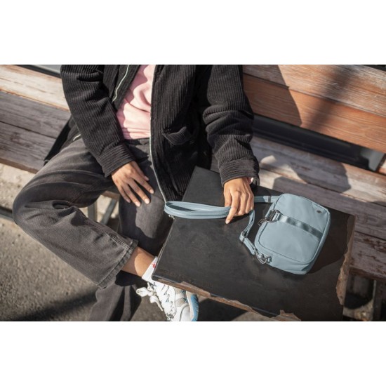 Сумка через плече жіноча антизлодій Pacsafe Citysafe CX square Crossbody свіжий м'ятний - 20436528