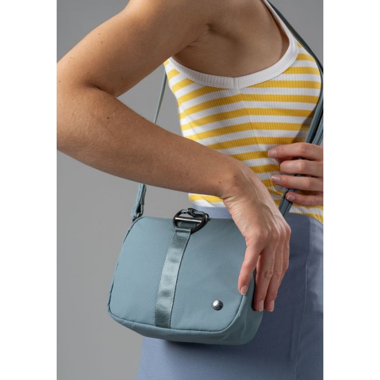 Сумка через плече жіноча антизлодій Pacsafe Citysafe CX square Crossbody свіжий м'ятний - 20436528