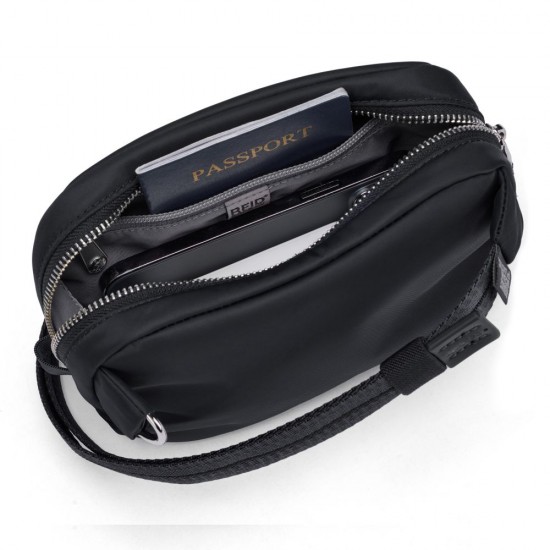 Сумка через плече антизлодій Pacsafe W Micro sling чорний - 20467100