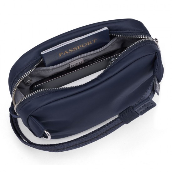 Сумка через плече антизлодій Pacsafe W Micro sling темно-синій - 20467606