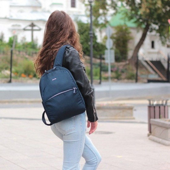 Жіночий рюкзак антизлодій Pacsafe Stylesafe, 6 ступенів захисту темно-синій - 20615606