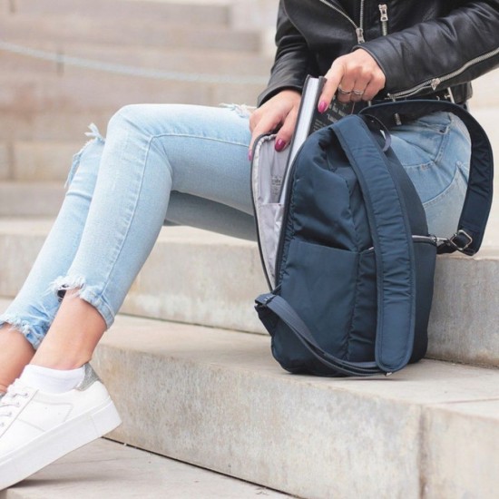 Жіночий рюкзак антизлодій Pacsafe Stylesafe, 6 ступенів захисту темно-синій - 20615606