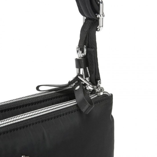 Сумка жіноча Stylesafe double zip crossbody, 5 ступенів захисту чорний - 20630100