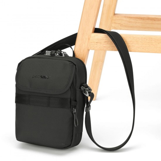 Сумка через плече антизлодій Pacsafe Metrosafe X Compact Crossbody чорний - 30610100