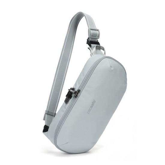 Сумка через плече антизлодій Pacsafe V Urban Sling світло-сірий/чорний - 30615148