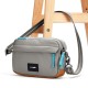 Сумка через плече антизлодій Pacsafe GO Crossbody сірий/помаранчевий - 35105146