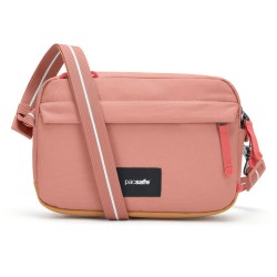 Сумка через плече антизлодій Pacsafe GO Crossbody рожевий/помаранчевий - 35105340