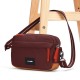 Сумка через плече антизлодій Pacsafe GO Crossbody бургунді/помаранчевий - 35105345