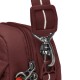 Сумка через плече антизлодій Pacsafe GO Crossbody бургунді/помаранчевий - 35105345