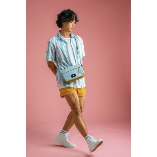 Сумка через плече антизлодій Pacsafe GO Crossbody свіжий м'ятний/помаранчевий - 35105528