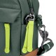 Сумка через плече антизлодій Pacsafe GO Crossbody темно-зелений/помаранчевий - 35105535