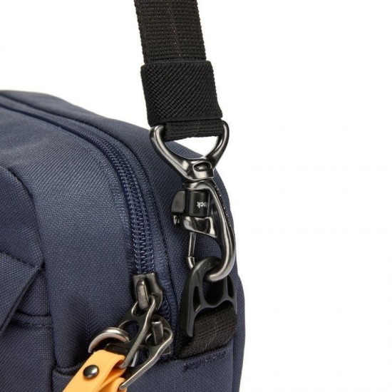 Сумка через плече антизлодій Pacsafe GO Crossbody синій/помаранчевий - 35105651