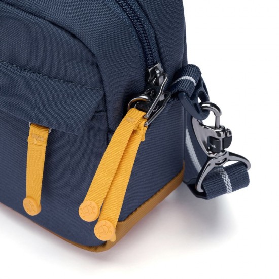 Сумка через плече антизлодій Pacsafe GO Crossbody темно-синій/помаранчевий - 35105660