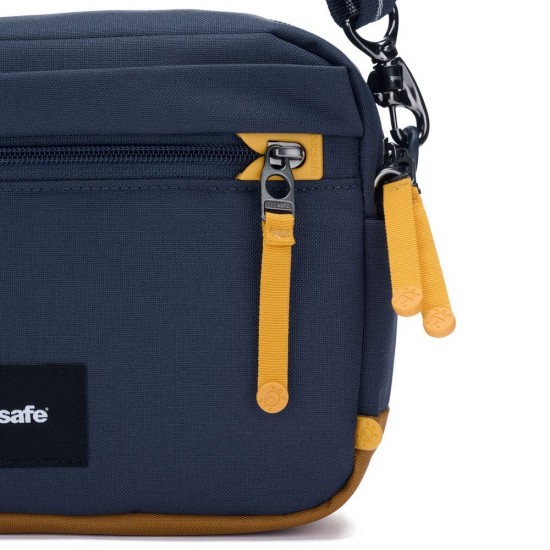 Сумка через плече антизлодій Pacsafe GO Crossbody темно-синій/помаранчевий - 35105660