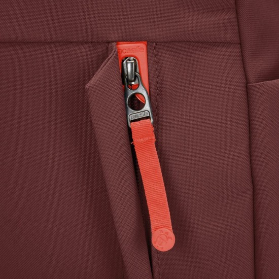 Рюкзак міський антизлодій Pacsafe GO 15 бургунді/помаранчевий - 35110345