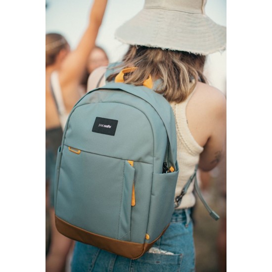 Рюкзак міський антизлодій Pacsafe GO 15 свіжий м'ятний/помаранчевий - 35110528