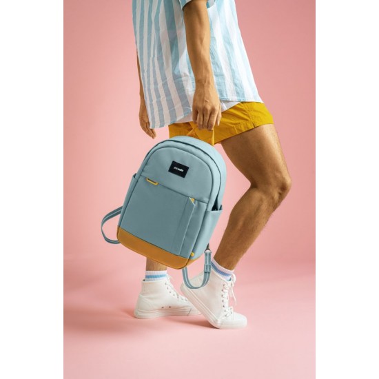 Рюкзак міський антизлодій Pacsafe GO 15 свіжий м'ятний/помаранчевий - 35110528