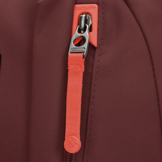 Рюкзак міський антизлодій Pacsafe GO 25 бургунді/помаранчевий - 35115345