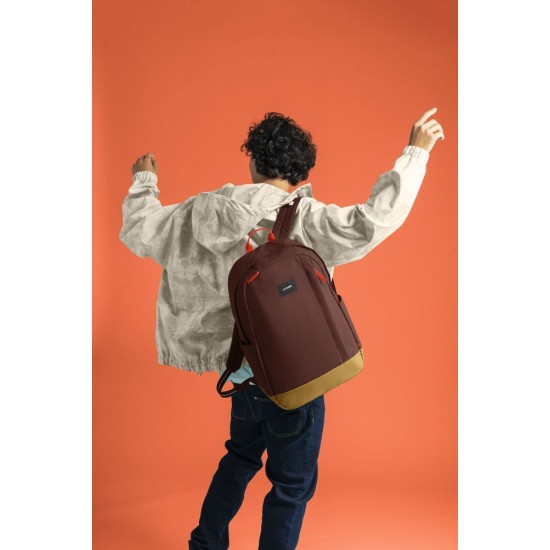 Рюкзак міський антизлодій Pacsafe GO 25 бургунді/помаранчевий - 35115345