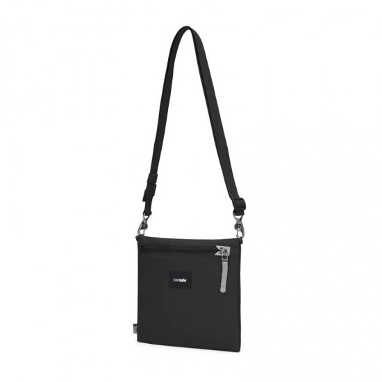 Сумка через плече антизлодій Pacsafe GO Crossbody насичений чорний - 35125130