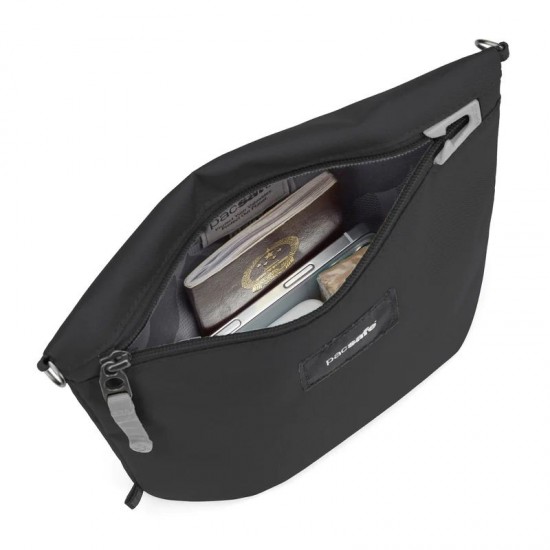 Сумка через плече антизлодій Pacsafe GO Crossbody насичений чорний - 35125130