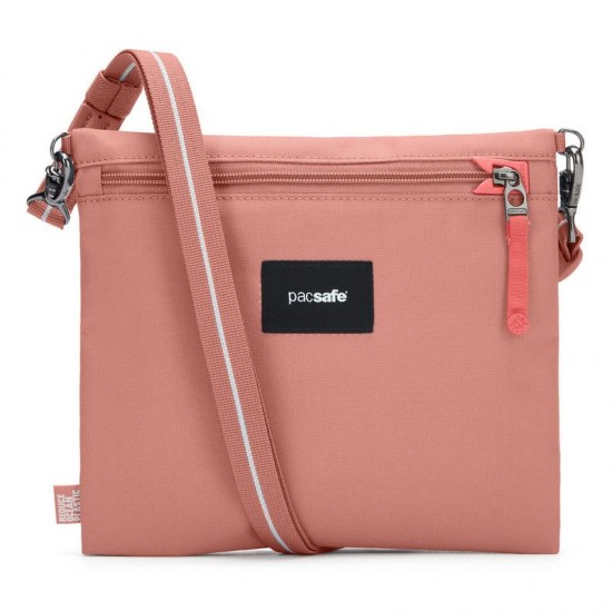 Сумка через плече антизлодій Pacsafe GO Crossbody рожевий - 35125340