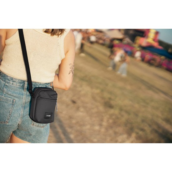 Сумка через плече антизлодій Pacsafe GO Micro Crossbody насичений чорний - 35130130