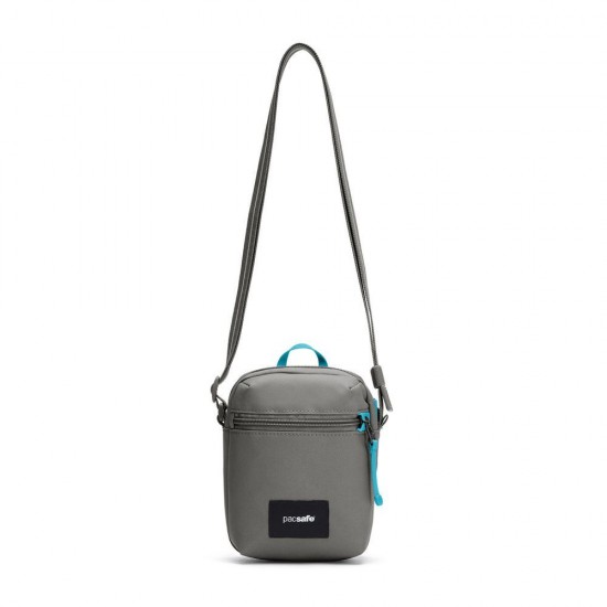Сумка через плече антизлодій Pacsafe GO Micro Crossbody сірий/блакитний - 35130146