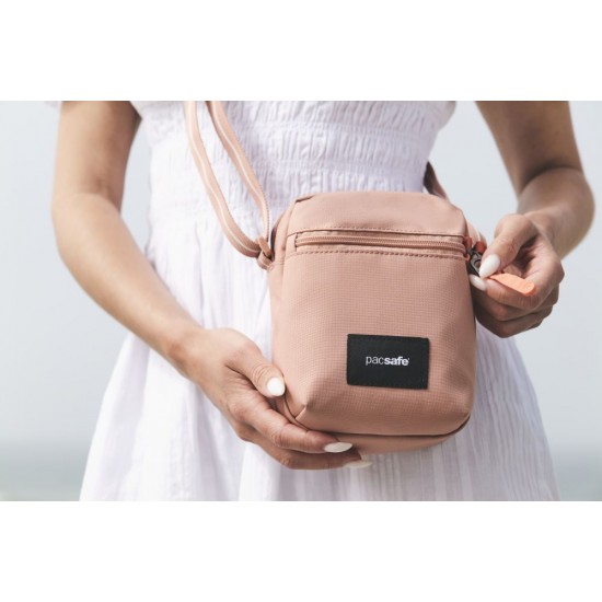 Сумка через плече антизлодій Pacsafe GO Micro Crossbody рожевий - 35130340