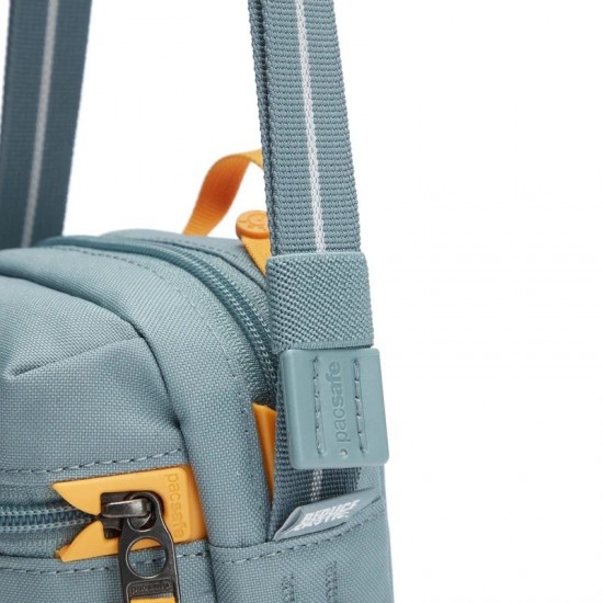 Сумка через плече антизлодій Pacsafe GO Micro Crossbody свіжий м'ятний/помаранчевий - 35130528