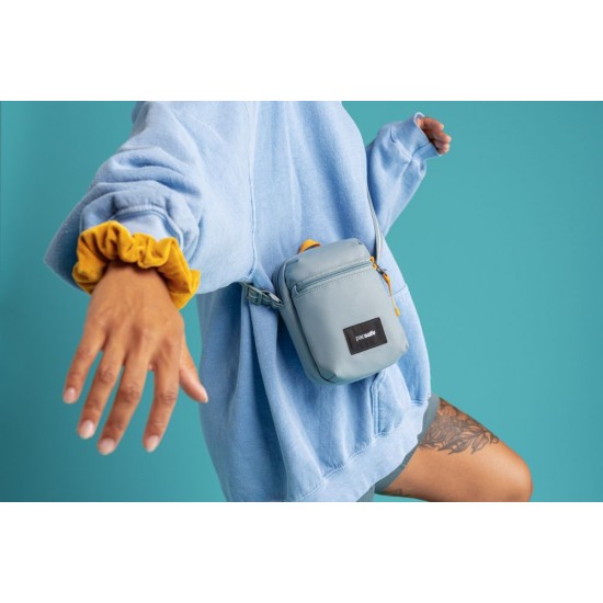 Сумка через плече антизлодій Pacsafe GO Micro Crossbody свіжий м'ятний/помаранчевий - 35130528