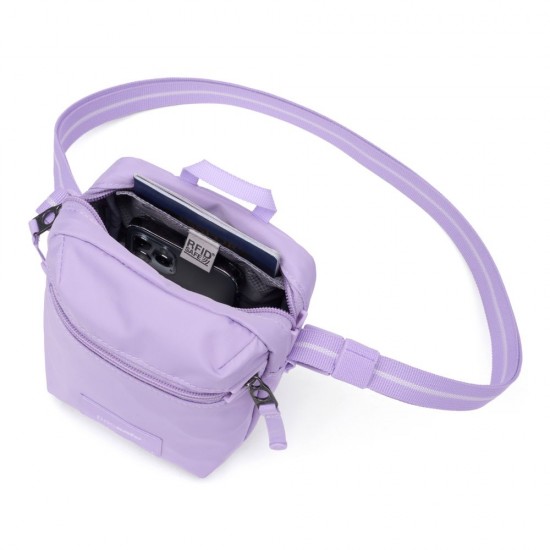 Сумка через плече антизлодій Pacsafe GO Micro Crossbody лавандовий - 35130612