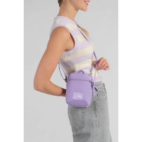 Сумка через плече антизлодій Pacsafe GO Micro Crossbody лавандовий - 35130612
