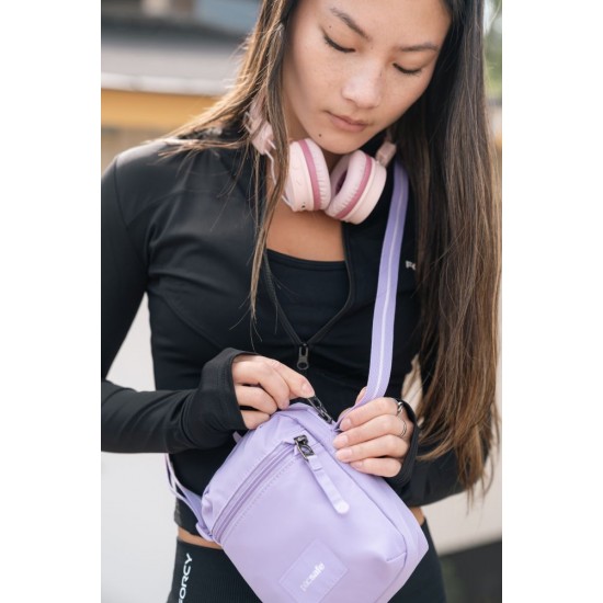 Сумка через плече антизлодій Pacsafe GO Micro Crossbody лавандовий - 35130612