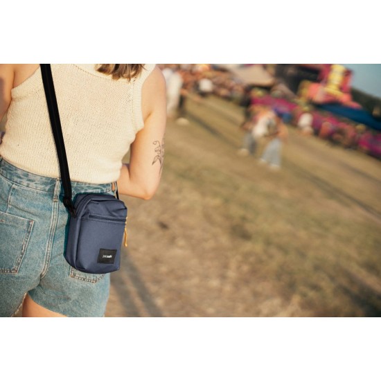 Сумка через плече антизлодій Pacsafe GO Micro Crossbody темно-синій/жовтий - 35130651