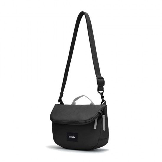 Сумка через плече антизлодій Pacsafe GO Saddle Crossbody насичений чорний - 35140130