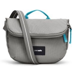 Сумка через плече антизлодій Pacsafe GO Saddle Crossbody сірий/блакитний - 35140146