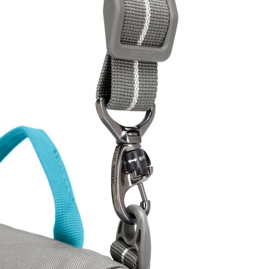 Сумка через плече антизлодій Pacsafe GO Saddle Crossbody сірий/блакитний - 35140146 Сумка через плече антизлодій Pacsafe GO Saddle Crossbody сірий/блакитний - 35140146