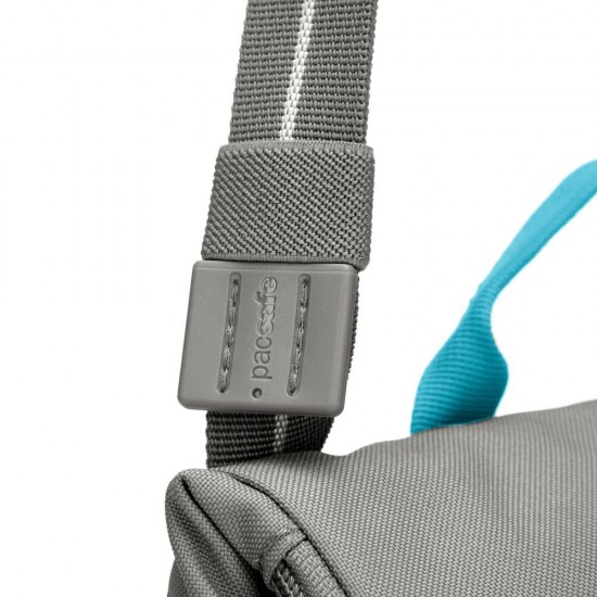 Сумка через плече антизлодій Pacsafe GO Saddle Crossbody сірий/блакитний - 35140146 Сумка через плече антизлодій Pacsafe GO Saddle Crossbody сірий/блакитний - 35140146