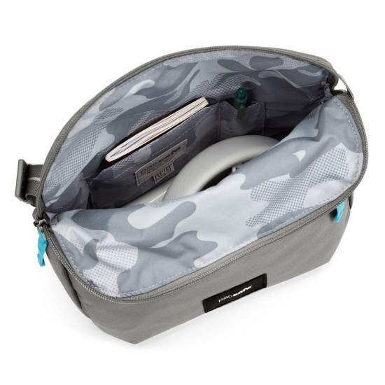 Сумка через плече антизлодій Pacsafe GO Saddle Crossbody сірий/блакитний - 35140146 Сумка через плече антизлодій Pacsafe GO Saddle Crossbody сірий/блакитний - 35140146