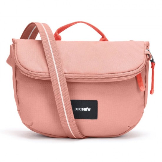 Сумка через плече антизлодій Pacsafe GO Saddle Crossbody рожевий - 35140340