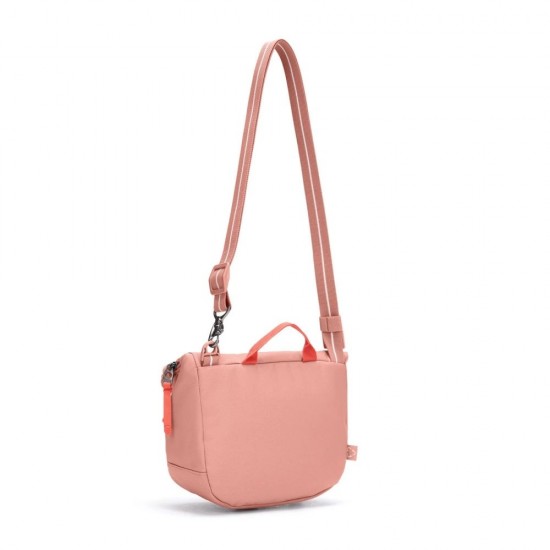 Сумка через плече антизлодій Pacsafe GO Saddle Crossbody рожевий - 35140340
