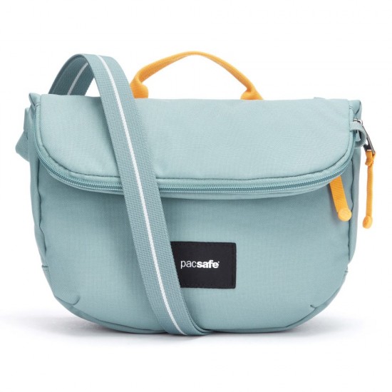 Сумка через плече антизлодій Pacsafe GO Saddle Crossbody свіжий м'ятний - 35140528